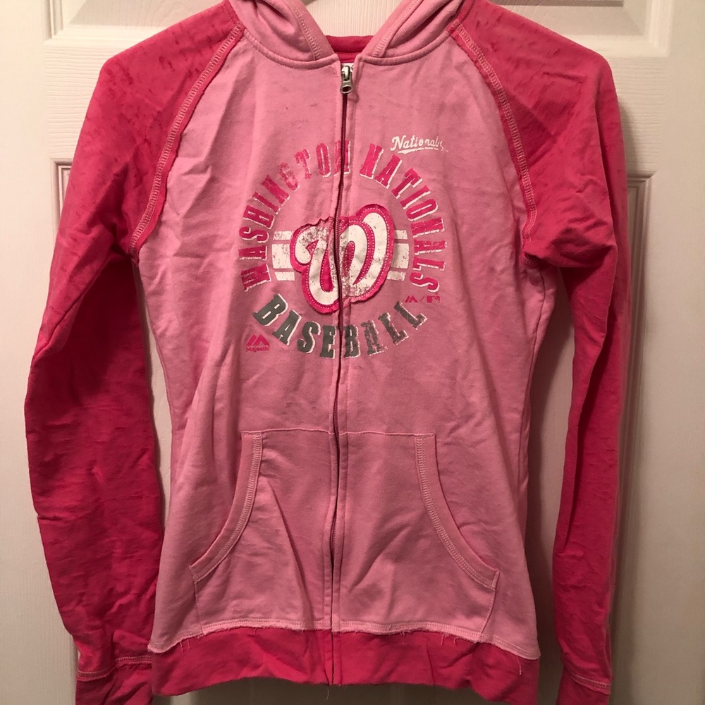 Majestic, Washington Nationals full zip lightweight jacket w/ hood